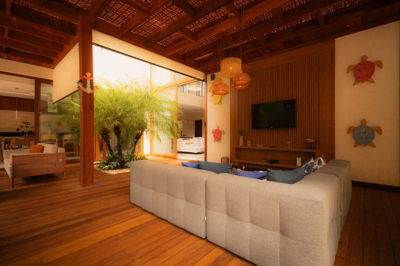 Elegant tropical villa living room