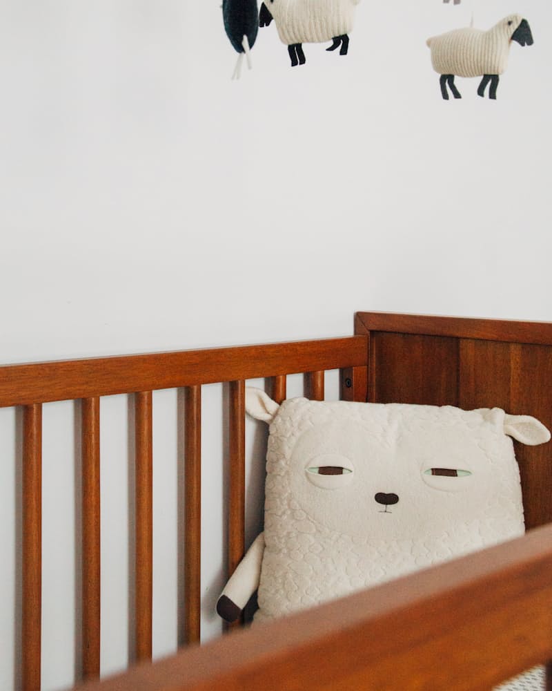 Cozy nursery crib